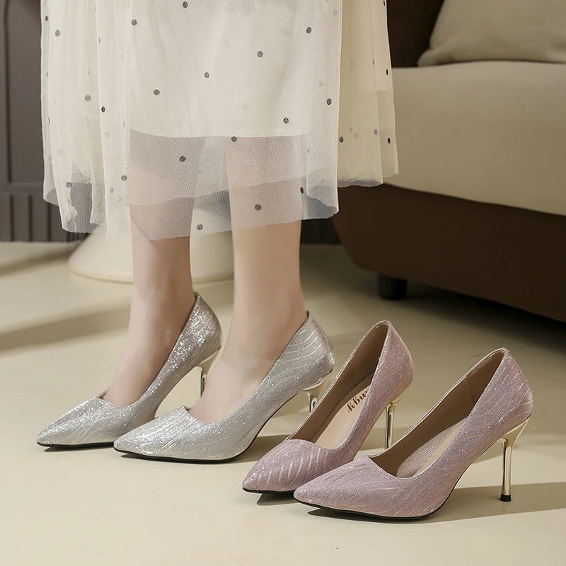 

Pointed Toe 2026 Summer New Heightened Bridesmaid Bridal Shoes Stiletto Temperament High Heels