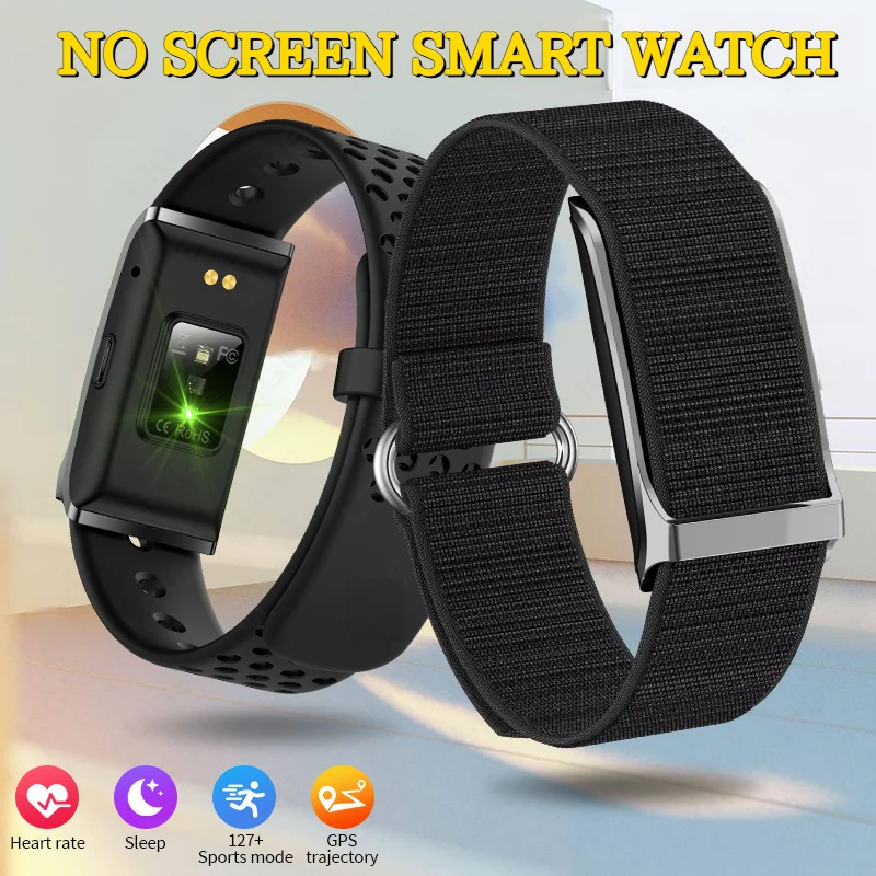 

Новый умный браслет без экрана для мужчин и женщин, водонепроницаемый, с функцией напоминания о звонках, спортивный фитнес-трекер, умный голосовой помощник