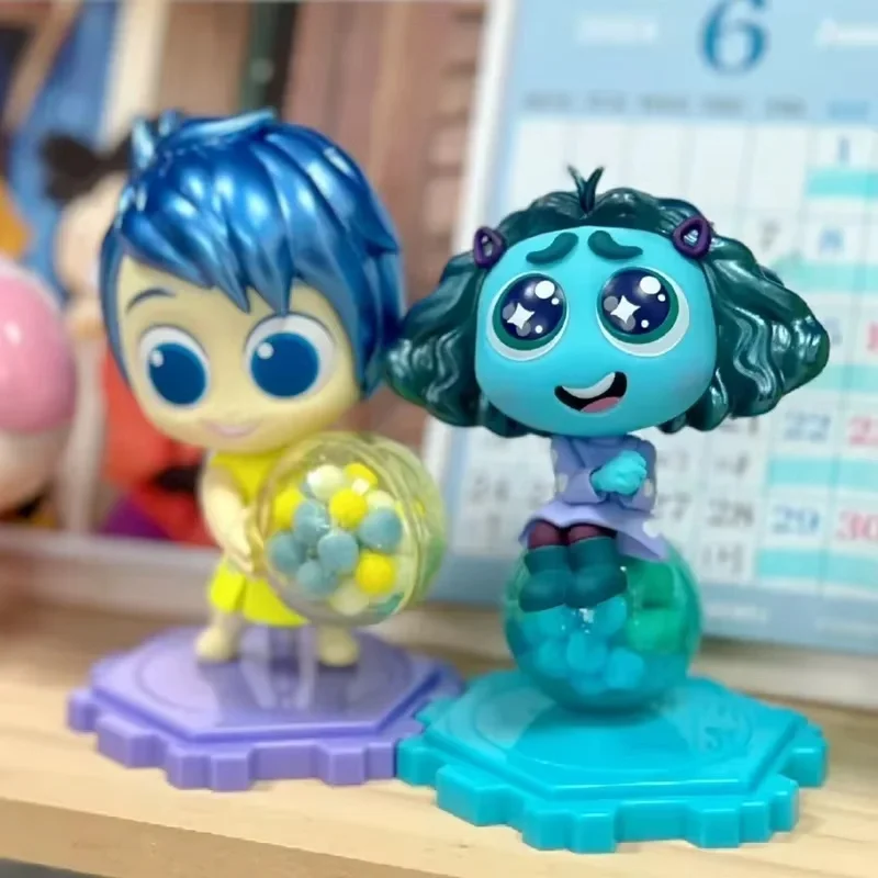 Disney Inside Out 2 Joy Sadness Anger Disgust Cosbi Mini Doll Action Figurine Mystery Box Model Kawaii Toy Birthday Xmas Gift