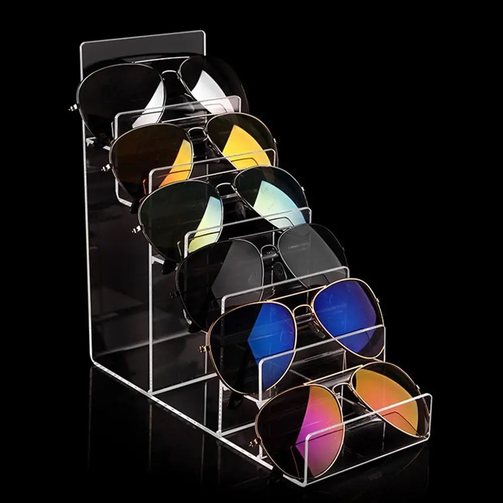 رافضات عرض أكريليك شفافة ، 6 طبقات ، متين ، واضح ، حقيبة يد ، رف عرض المحفظة ، رفوف مجوهرات ، منظم ، مكياج