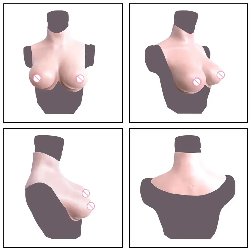 Artificial Silicone Breast Forms Huge Fake Tits Boobs False Nipples For Transgender Crossdresser Cosplay Sissy Drag Queen