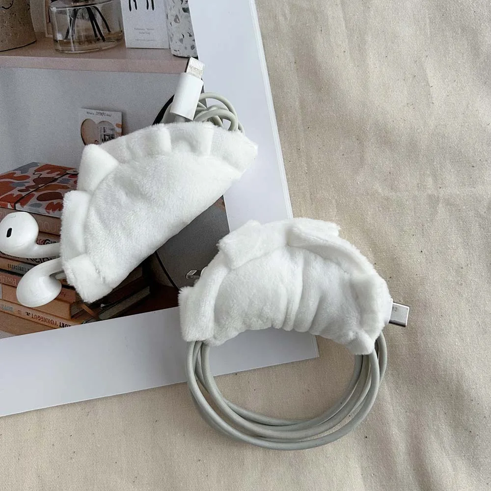 Cute Dumpling Cable Organizer Earphone Storage - Portable Charging Cord Winder Anti-tangle Holder Pendant