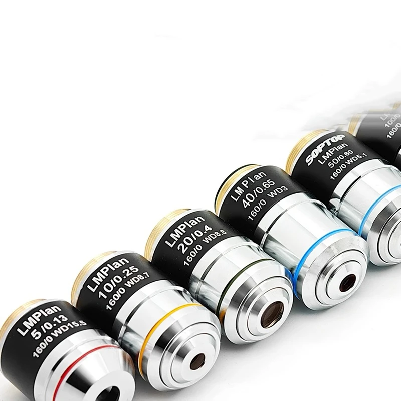 Microscope Objective Plan Achromatic 195 LMPlan Multi-layer Coating Objective Lens 20.2x0.706 RMS Thhread