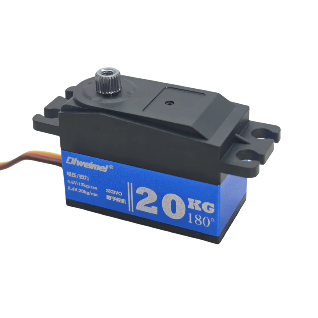Servo Dlweimei 20/12KG 180 °   Servo digitale a corpo corto interamente ingranaggi in metallo per cingolato robot da deriva per auto modello elettrico 1/10 1/12 RC