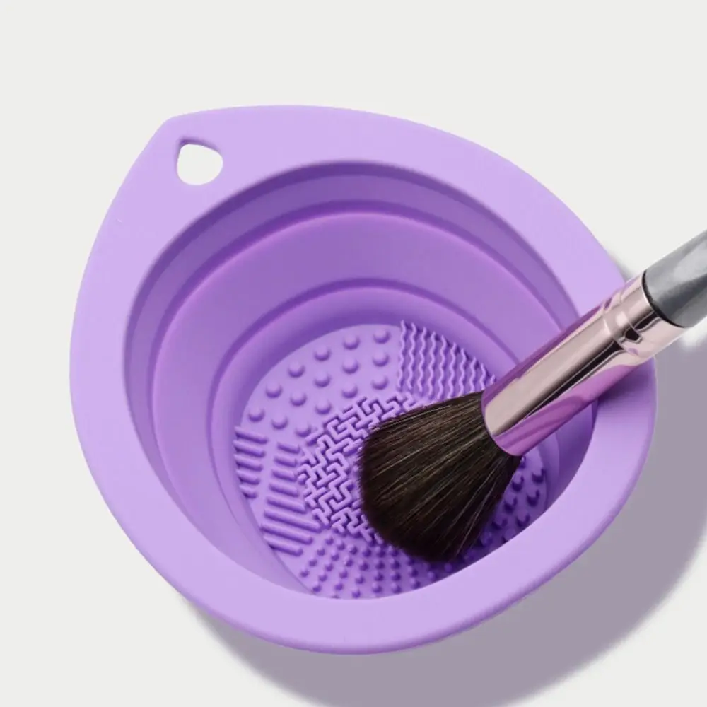 Morbidi pennelli per trucco multifunzionali Ciotola per pulizia Tappetino per pulizia in silicone pieghevole Ciotola per detergente per gel da donna