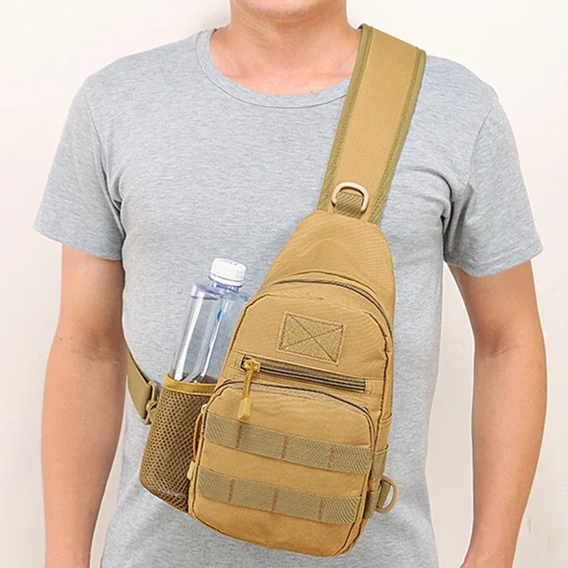 Men Cross Body Shoulder Chest Bag Travel Outdoor Sports Climb Water Bottle Hiking Male Messenger Bag Sling Backpack