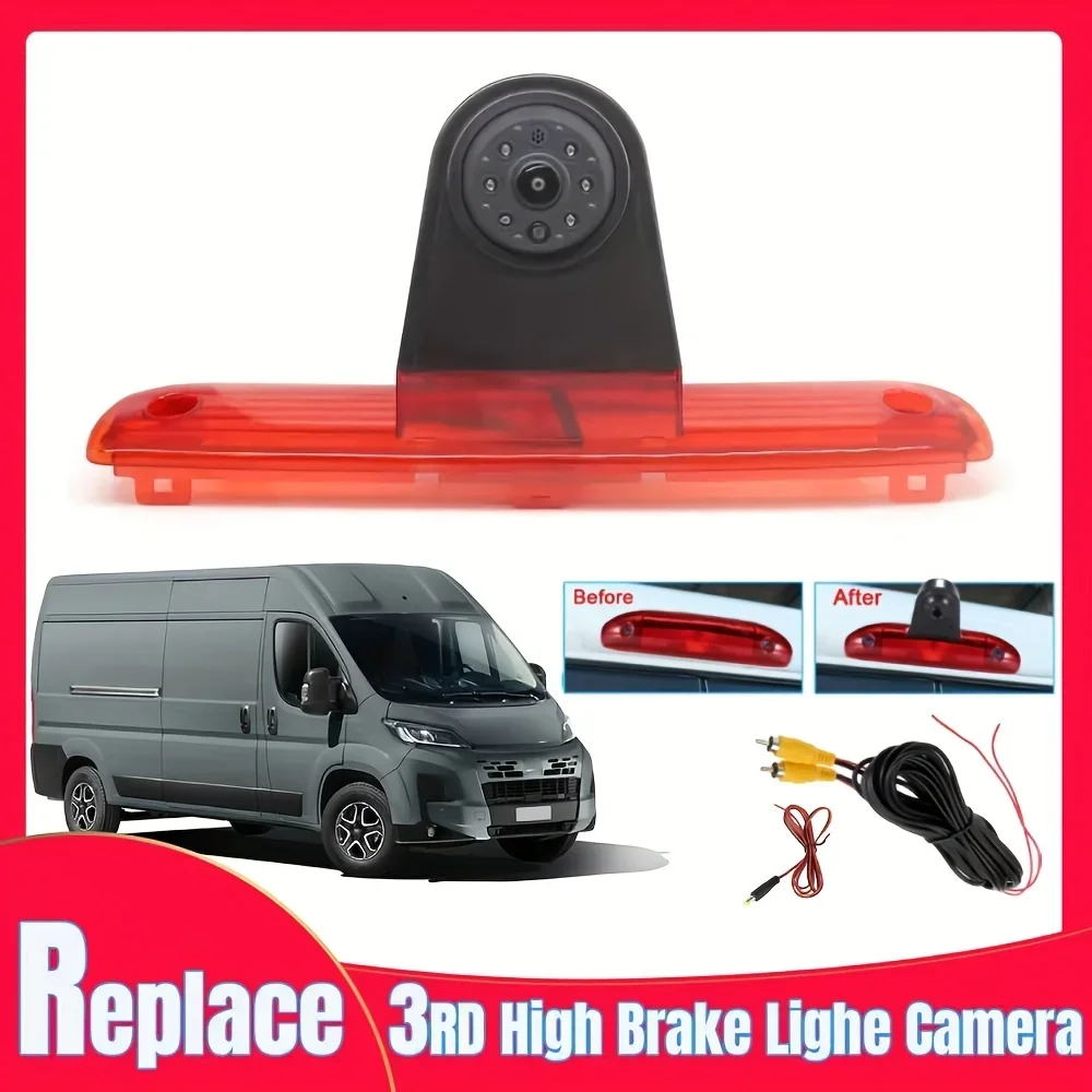 3rd Brake Light Rear View Backup Camera for FIAT Ducato 244 for PEUGEOT Boxer Citroen Jumper Relay 2002-2006, 3rd High Mount