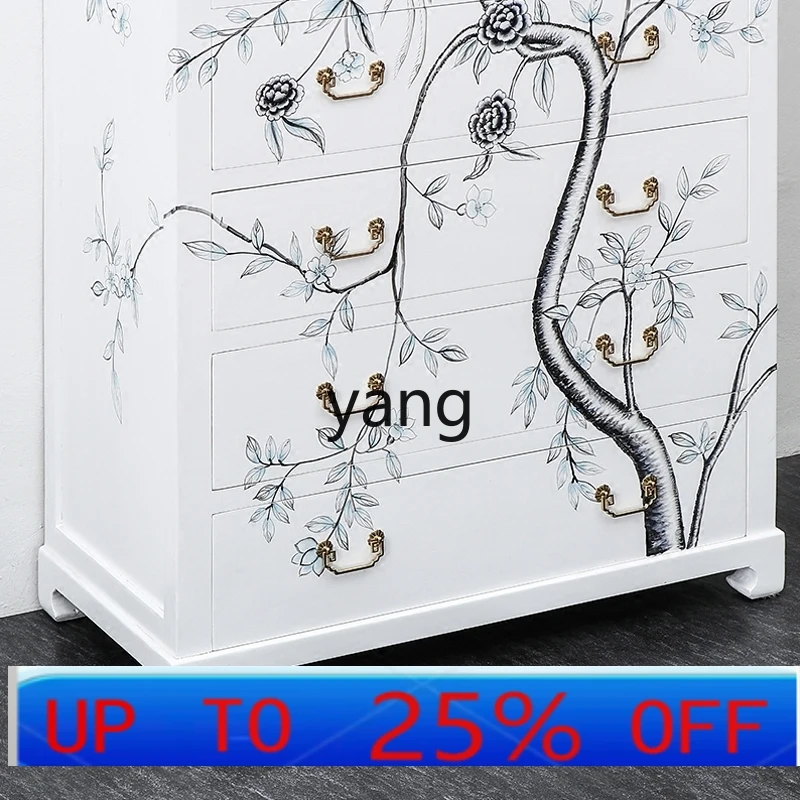 

Lmm neoclassical Chinese hand-painted chest cabinet entrance foyer storage bedroom storage cabinet