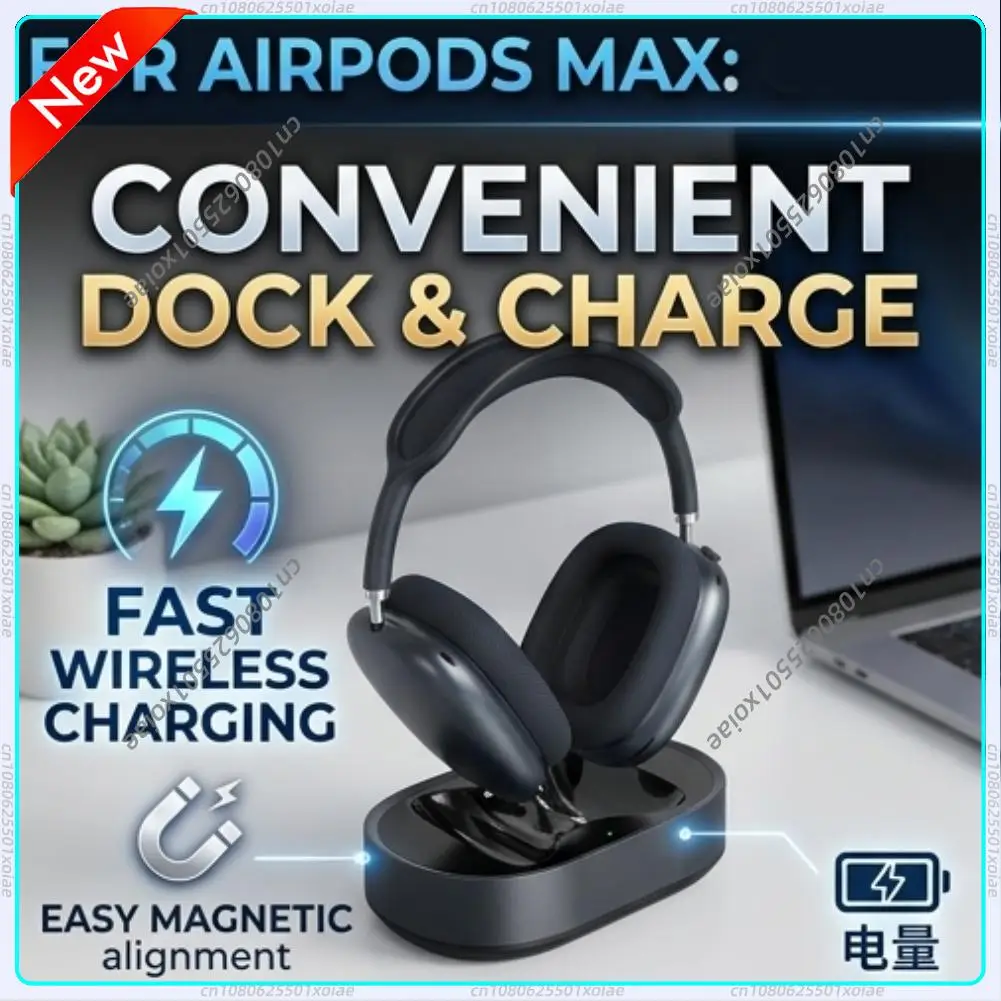 

Headphone Charging Station Fit for AirPods Max Headphones Accessories Desktop Headset Holder USB-C with Dual Connectors
