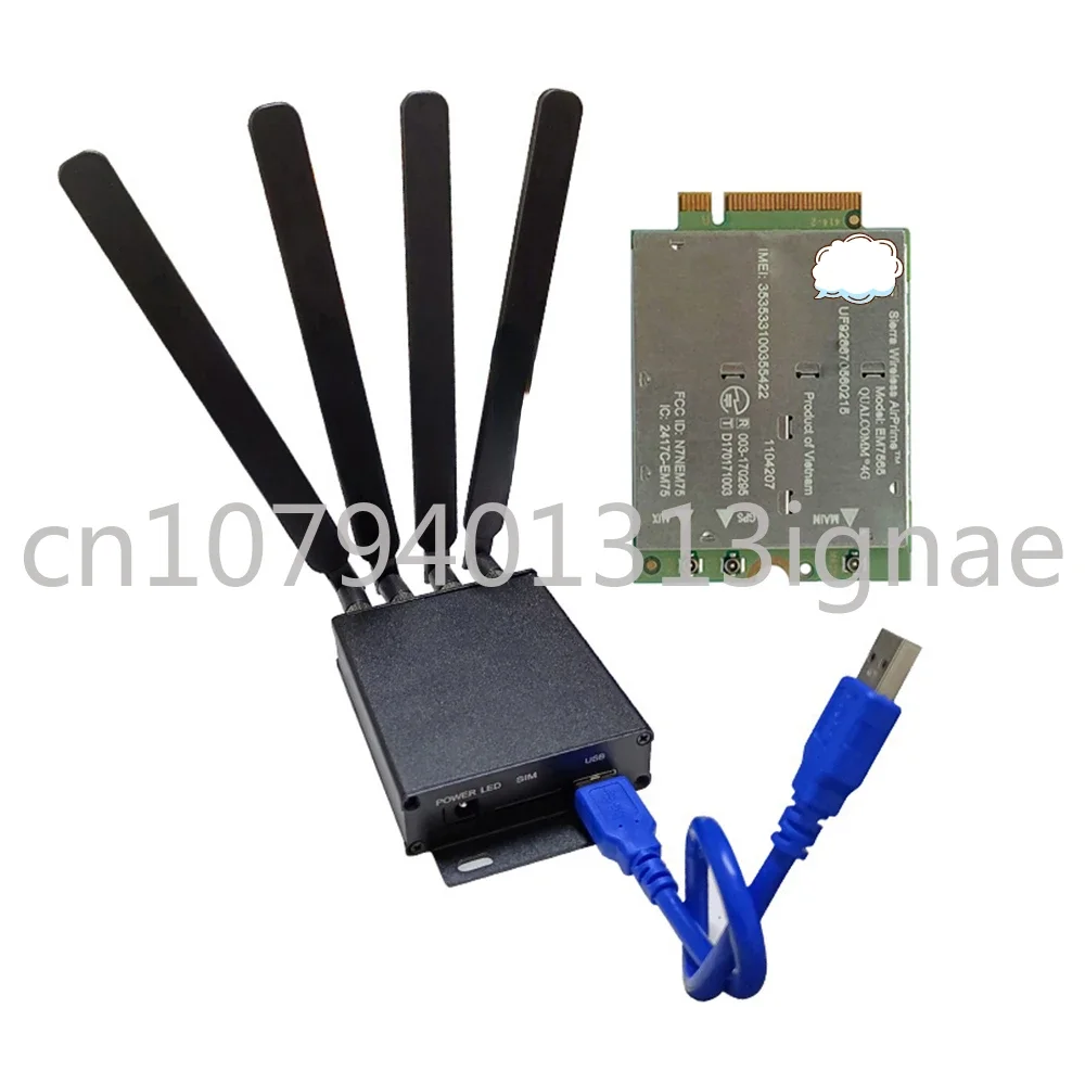 

EM7565 M.2 to USB3.0 4G Modem + wireless EM7565 4G LTE module CAT12 + antenna USB Dongle