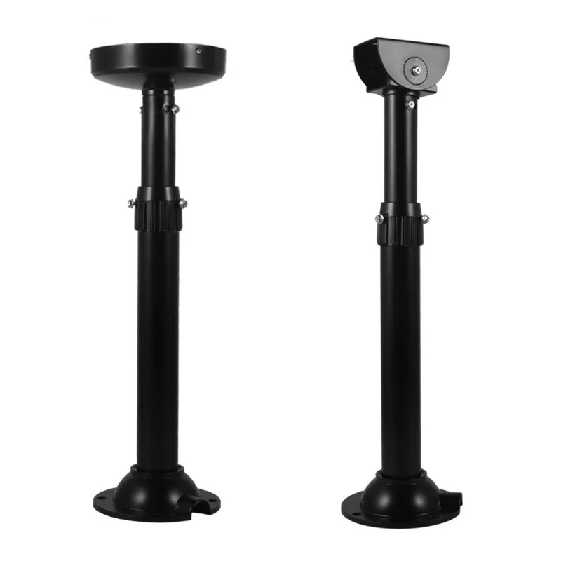 Czarny uniwersalny wiszący wspornik półkulisty Kamera kopułkowa Montaż sufitowy Stop aluminium 20-200 cm Długość teleskopowa Wewnątrz/Na zewnątrz