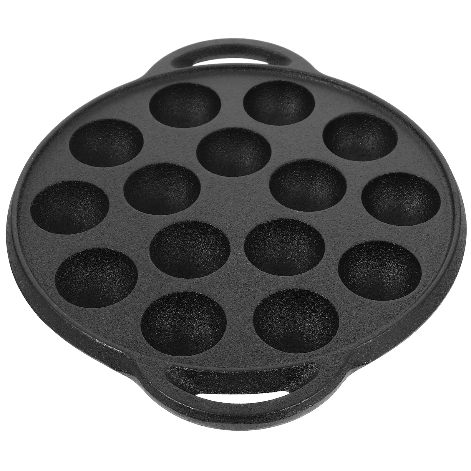 Snail Wok Multi-purpose Frying Pot Meatball Drinks -hole Plate Iron Pan Household Cookware