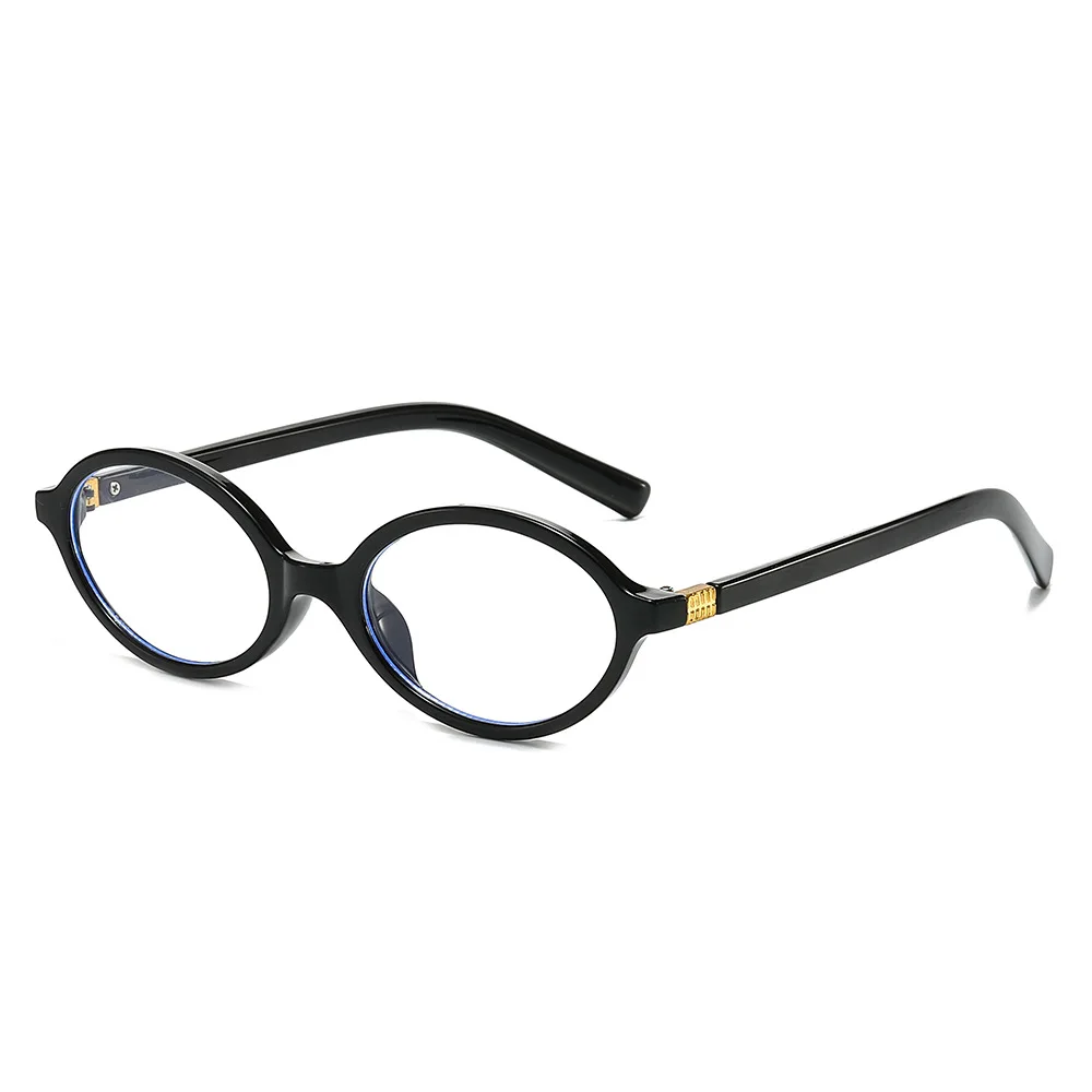 Fashion Small Oval Glasses Frame Women Anti Blue Light Ins Popular Blue Light Blocking Eyeglasses Ladies image 2