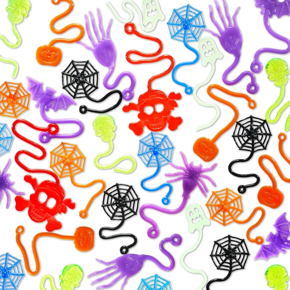 

30 PCS Halloween Sticky hands Toys for kids gifts, Stretchy Skeletons bulk for Halloween Party Favor Goodie Bag fillers