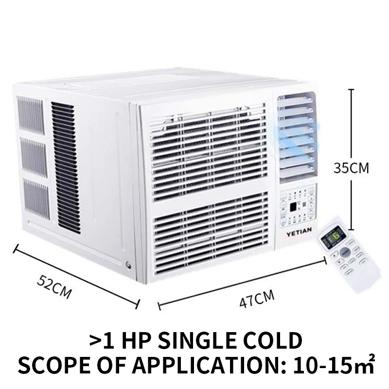Window Air Conditioner Window-Mounted Portable Refrigeration Air Conditioners Cold 24-hour Timer Remote Control Room Cooler