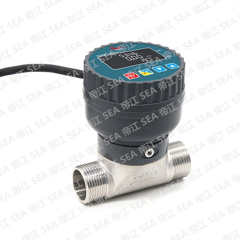 

Portable ZJ SUS Meter LCD Display+Control+485 Signal Water Flow Temperature Quantitative Remote Control Wired Flow Meter