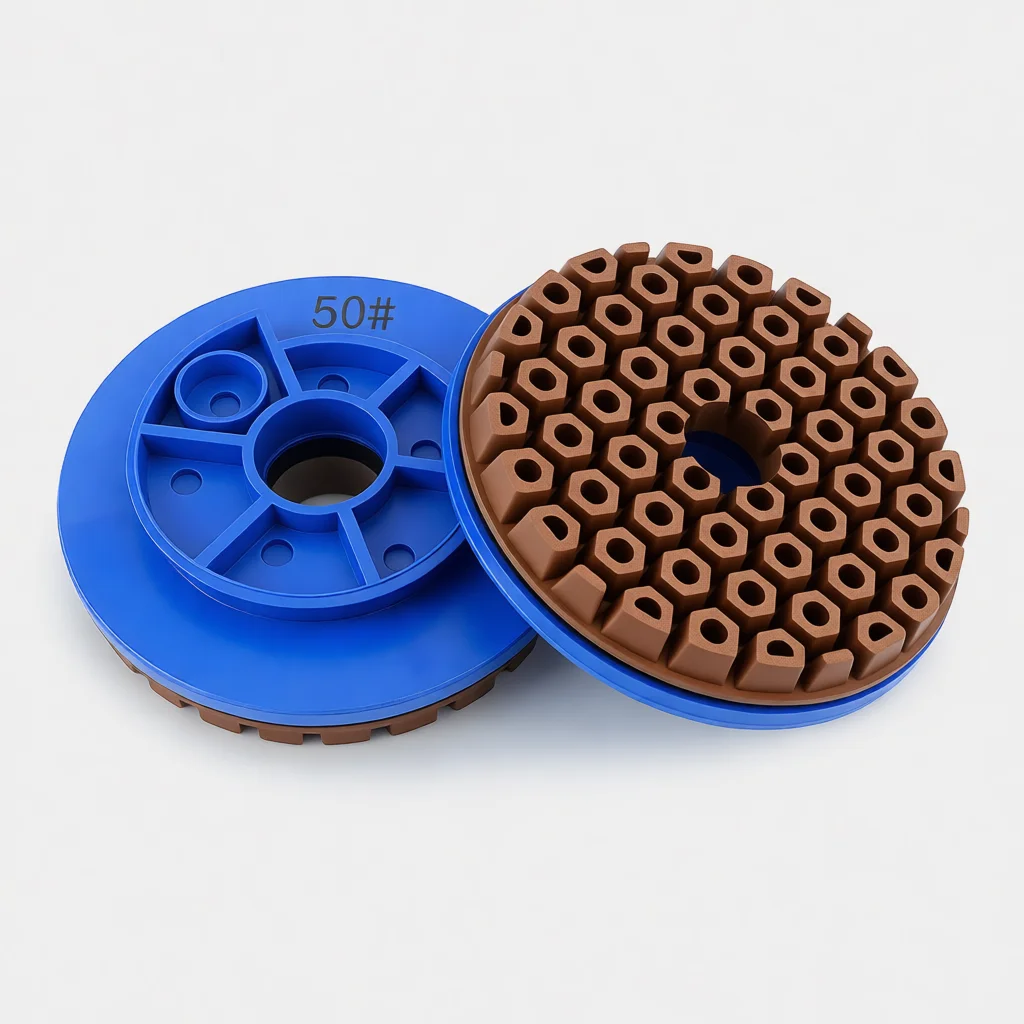 Diamond Snail Lock Honeycomb Polishing Pad For Quartz Granite Marble Stone Edge Grinding Chamfering Abrasion Wheel Disc