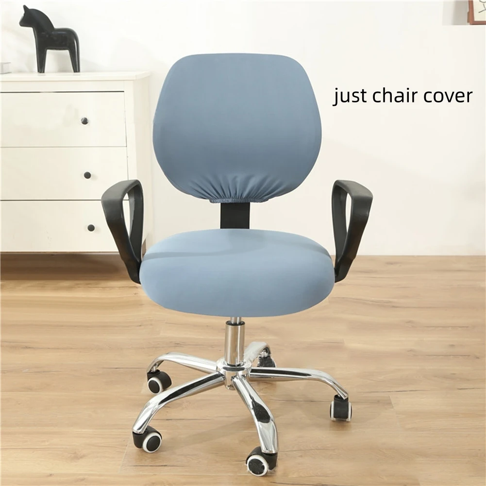 2pcs Computer Office Chair Covers Stretch Rotating Chair Slipcovers Cover (not include chair)