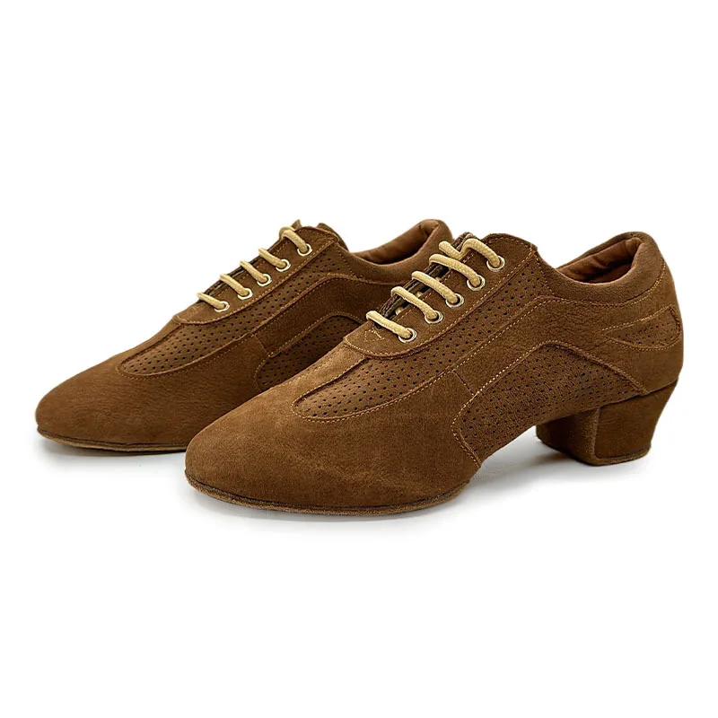 

Professional Dance Shoes Adult Ladies Indoor Fur Soft Sole Comfortable Professional Latin Danceing Shoes (brown 3.5cm)