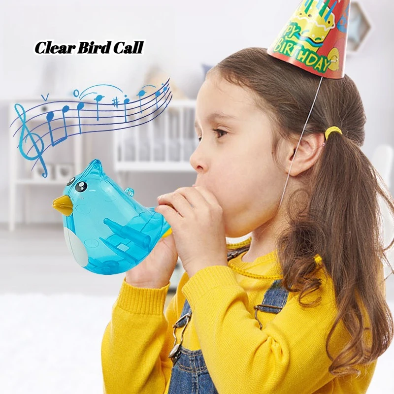 水を追加できる笛を吹く水鳥のおもちゃプラスチック製楽しい学習鳥のさえずり人形口の筋肉トレーニング子供用透明な笛