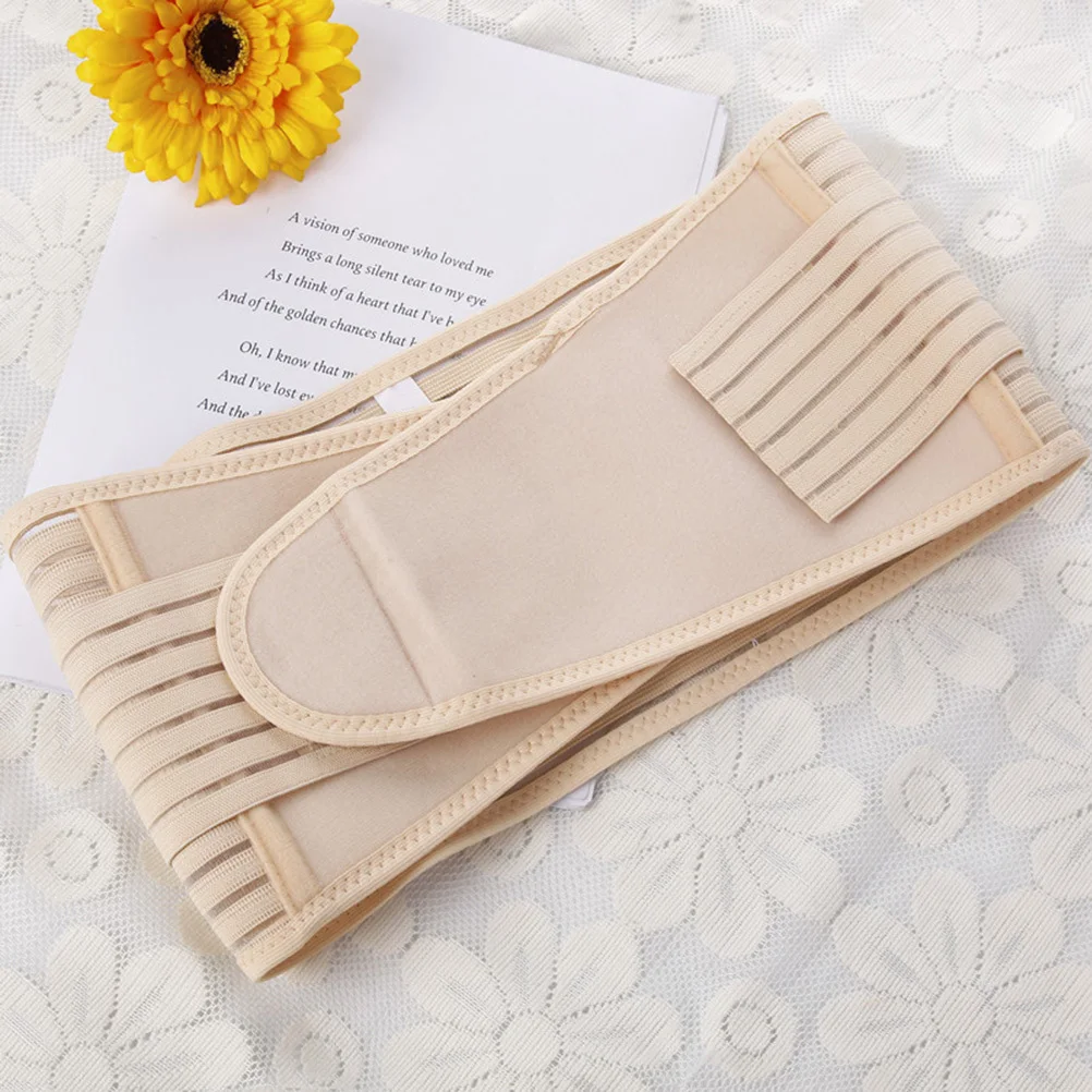 

2Pcs Post Pregnancy Pelvic Correction Belt Adjustable Recovery Hip Slimming Support for Women L Size Skin Color Beige