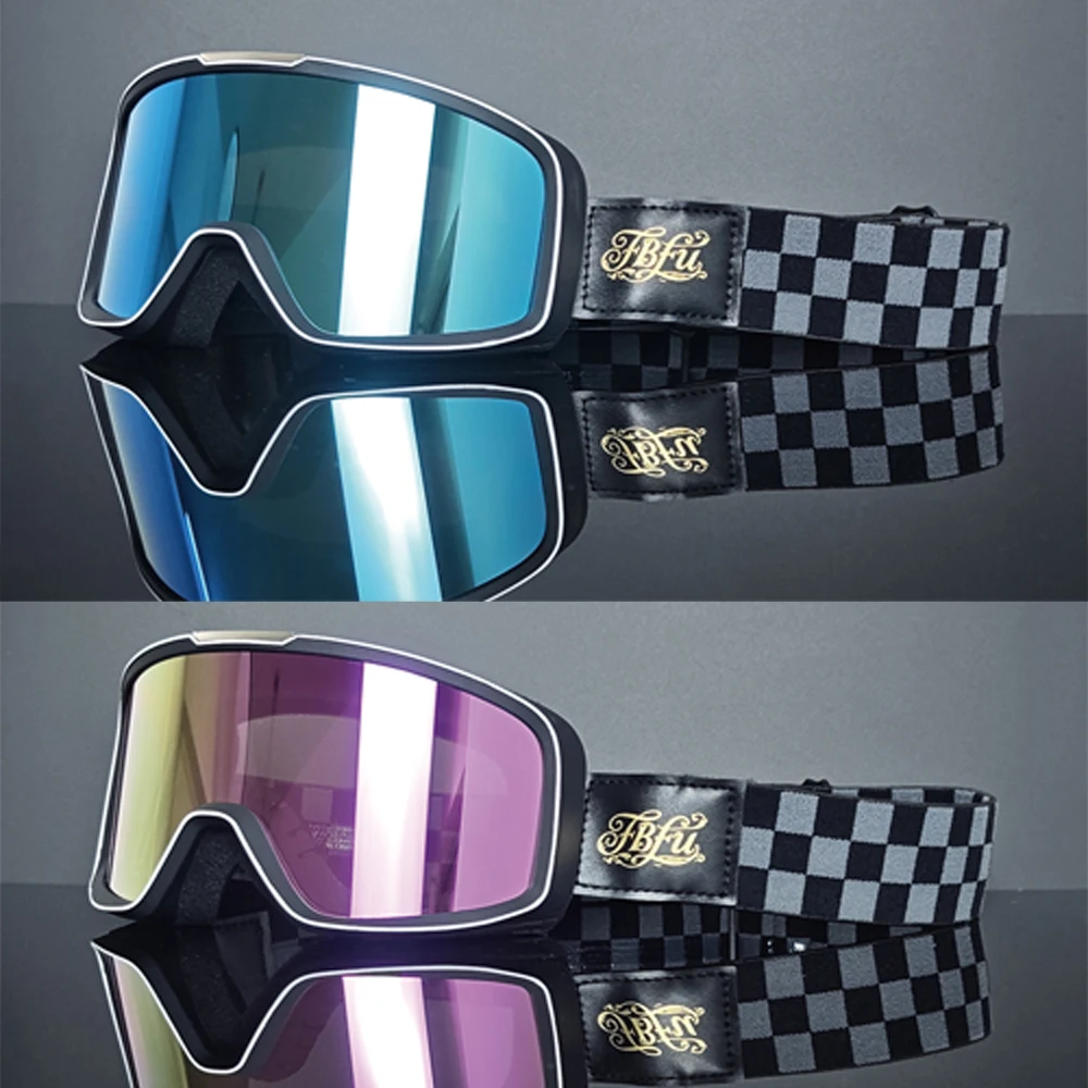

FBFU 2025 Four Seasons Skiing All Day Use, Breathable, Dustproof, Men Women Snow Mountain Outdoor Sports Glasses leather