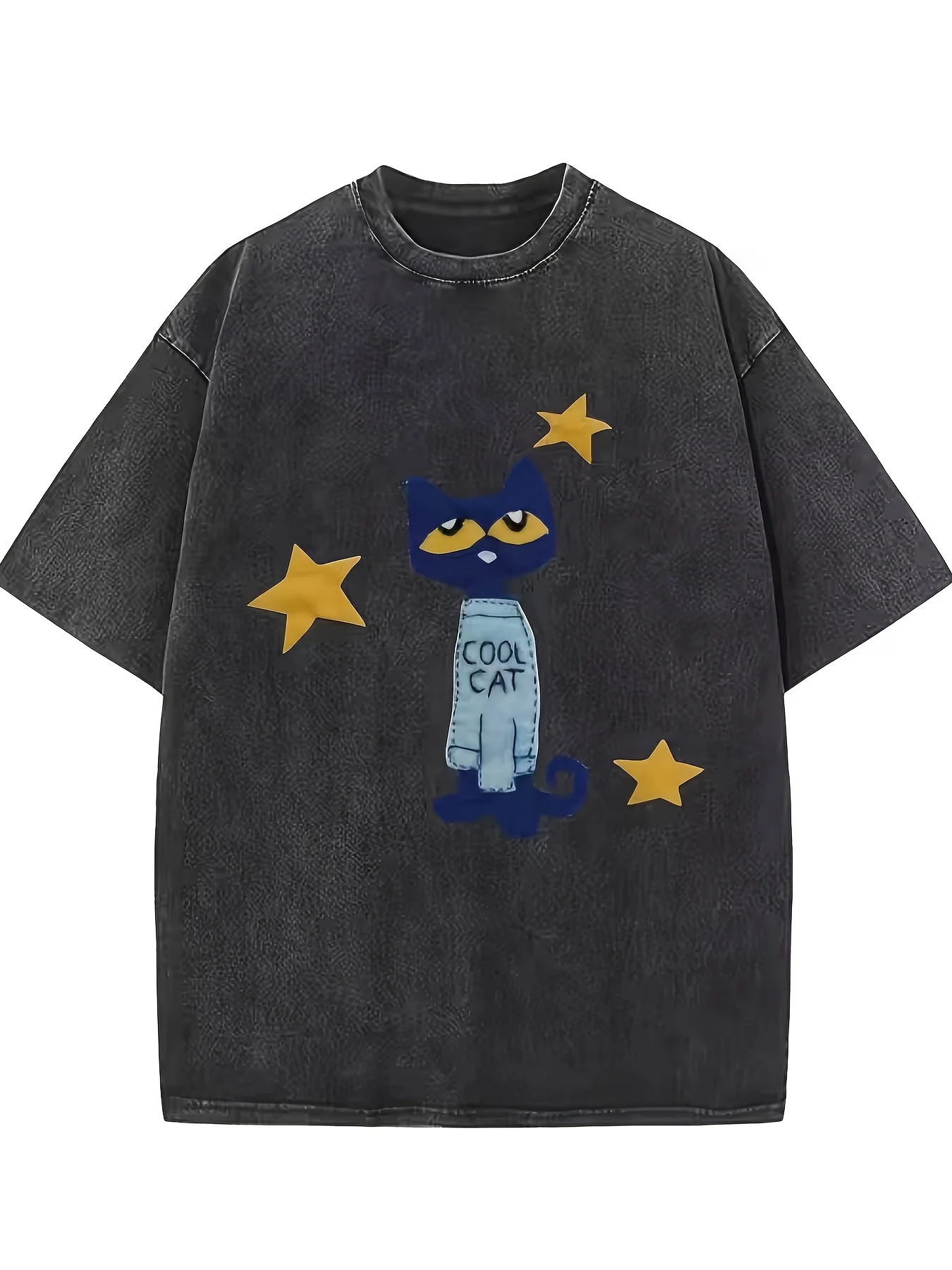 Cool Cat Cartoon Style Pure T-Shirts for Men and Women, a Soft and Versatile Essential for Casual Street Style, Suitable for All Seasons, with a Versatile Four-Season Style, Great Value for Everyday Wear and a Perfect Gift for Fans and Friends