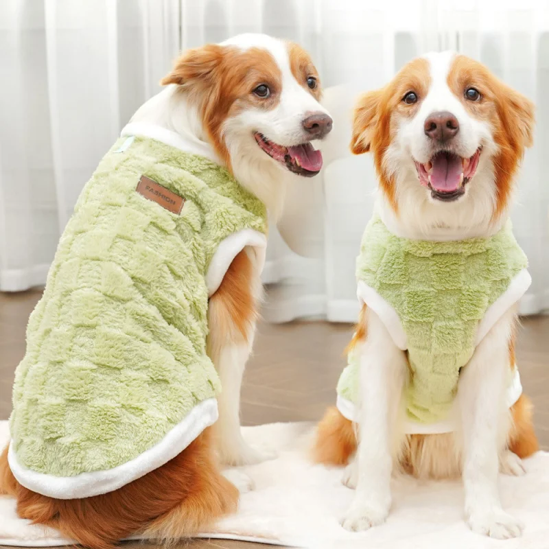 Cross-Border Pet Clothes Autumn and Winter New Cotton Clothes Plush New Clothing Golden Retriever Dog Golden Retriever