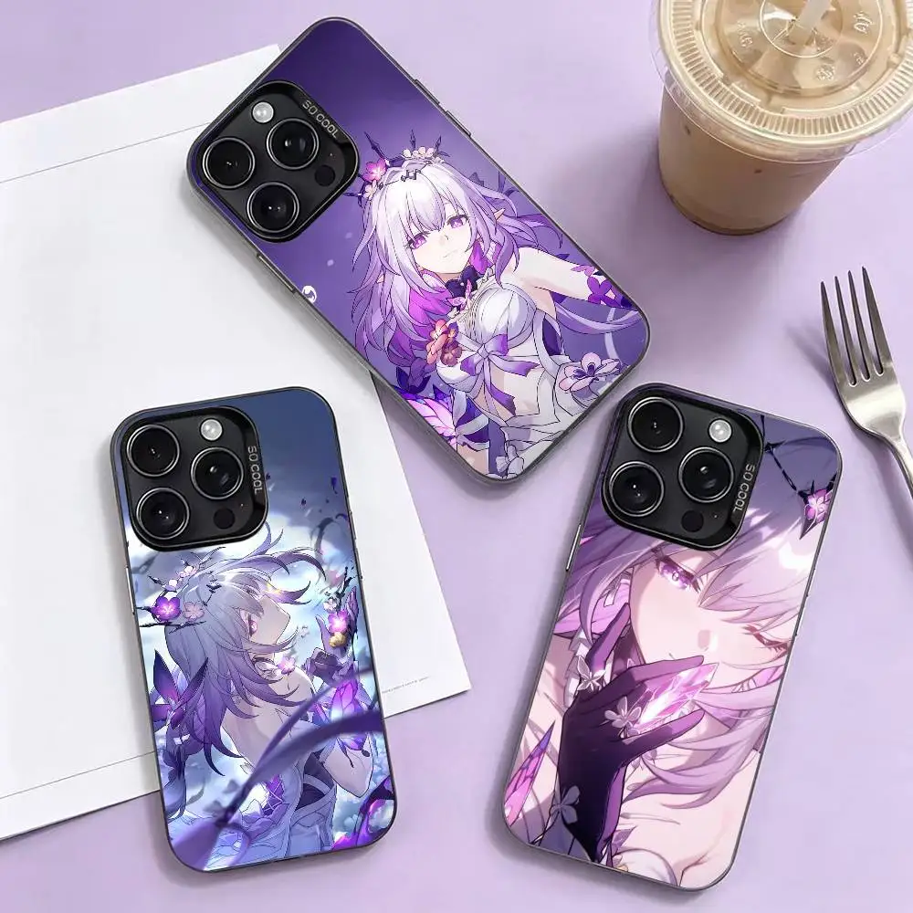 

AMPHOREUS c-Castorice HSR Phone Case For iPhone 17,16,15,14,13,12,11 Plus,Pro Max,XS,Colorful Silver Phone case Funda Cover