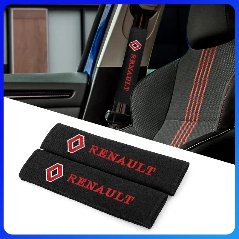

Car Seat Belt Cover styled Cotton Safety Shoulder Protector For Renault Megane 2 3 4 Twingo Clio Talisman Captur Trafic Scenic 2