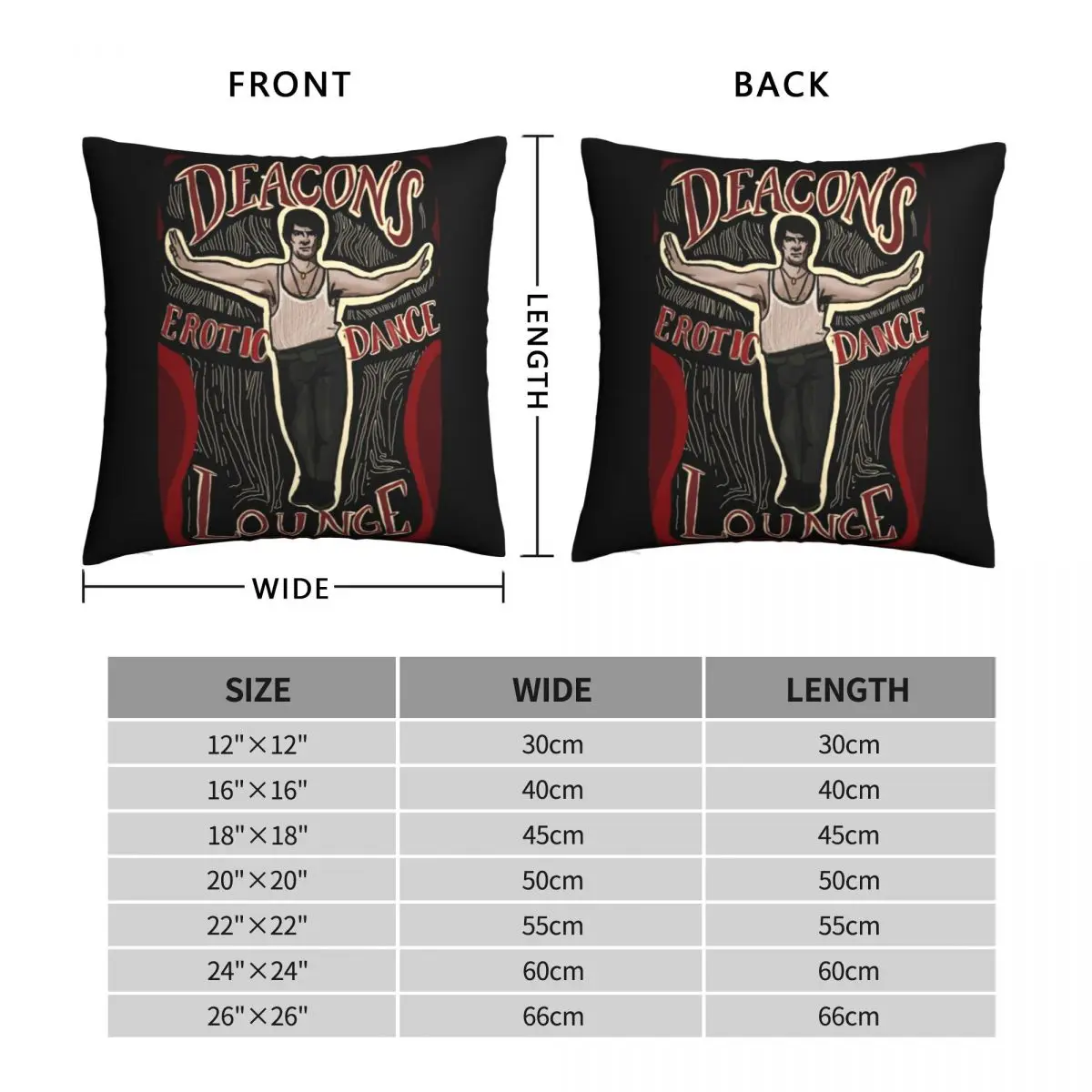 What We Do in the Shadows Deacon Erotic Dance Square Pillowcase Polyester Linen Velvet Pattern Zip Decor Car Cushion Case