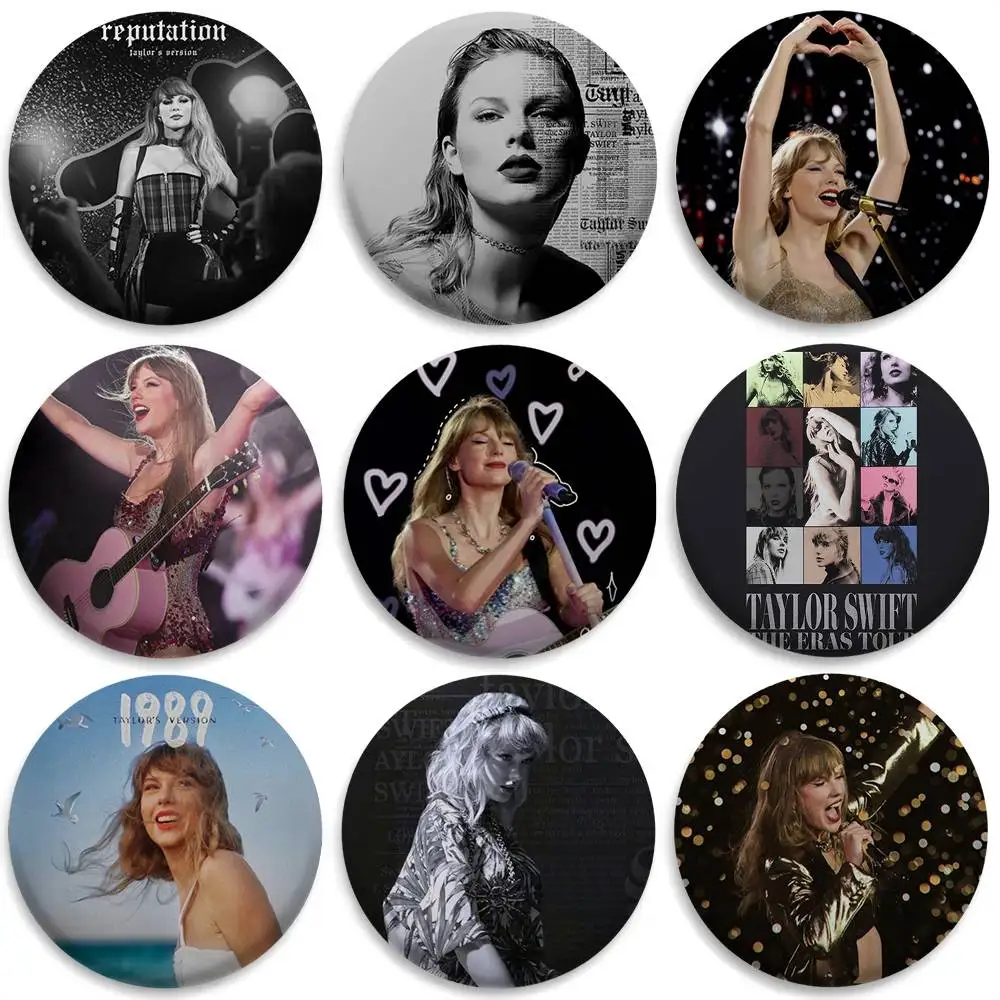 

T-TaylorS-TTPD-S-SwiftS Badges Round Exquisite Badge Brooches Creative Pins For Clothes Hat Backpack Gift Accessories