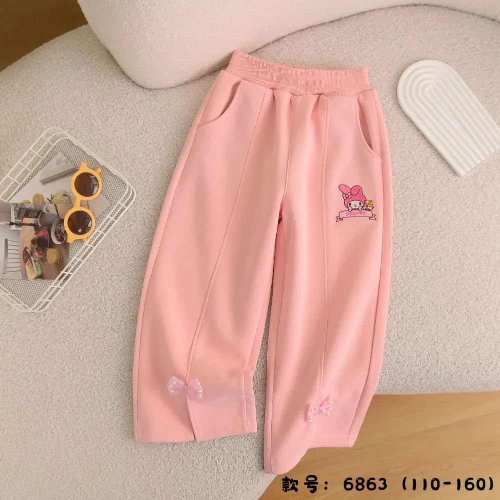 Cinnamoroll Anime Kawaii Sanrio Lange Broek Schattige Kuromi Mijn Melodie Kinderen Broek Kleding Rechte Broek Ins Cadeaus Voor Kinderen