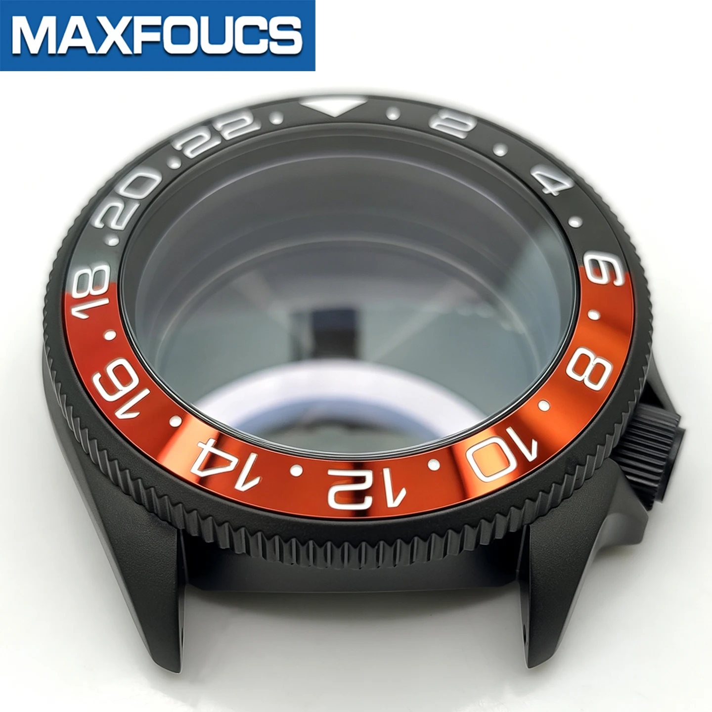 MM300 SKX 3.8 Uhrengehäuse-Set Schwarz Matt Passend für NH35/NH36/NH34 MOD Uhrengehäuse-Teile Saphirglas-Einsatz Lünette Maßanfertigung – Detail 13