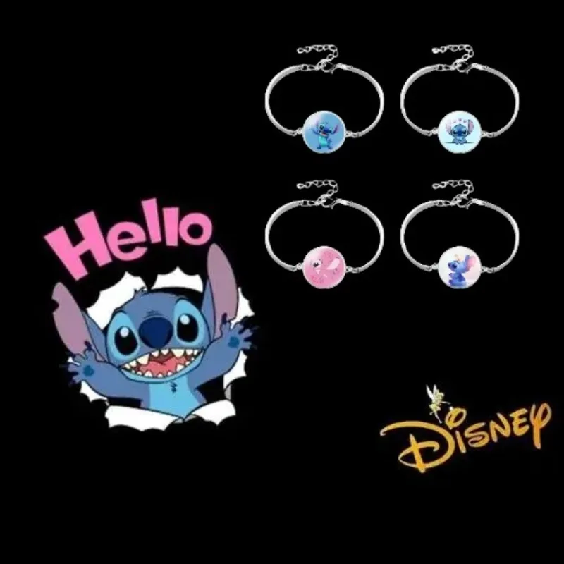 

Disney Lilo&Stitch Bracelet Anime Action Figure Cute Toy Q Figural Jewelry Merchandise Decoration Girl Christmas Birthday Gifts