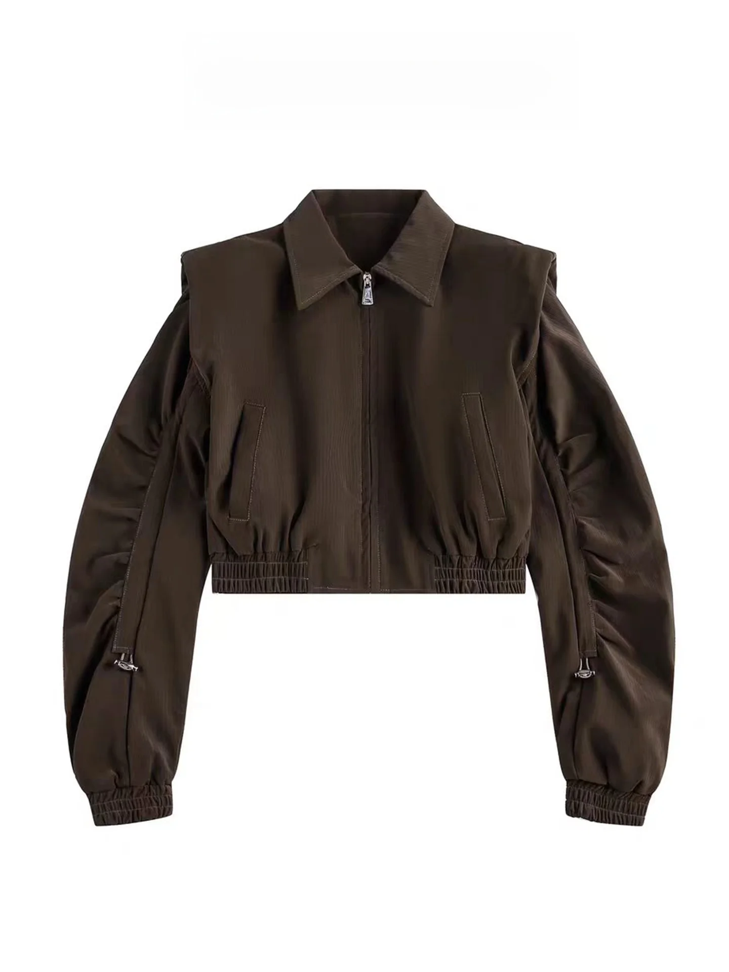 Early Spring Short Women's Jacket 2026 Spring New Korean Style Super Popular High-End Brown Slimming Coat for Ladies