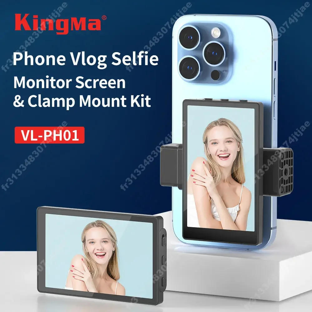 Kingma Smartphone Vlog Selfie Monitor Screen Magnetic Phone Rear Camera For Selfie Vlog Live Stream For Android Iphone Custom