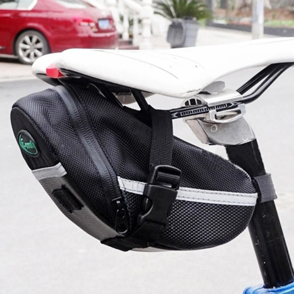 AliExpress NONE Bicycle Saddle Bag Rainproof Reflective Safety Shockproof Bike Seatpost Rear Tail Bag with Tire Lever Storage outdoor Bike MTB