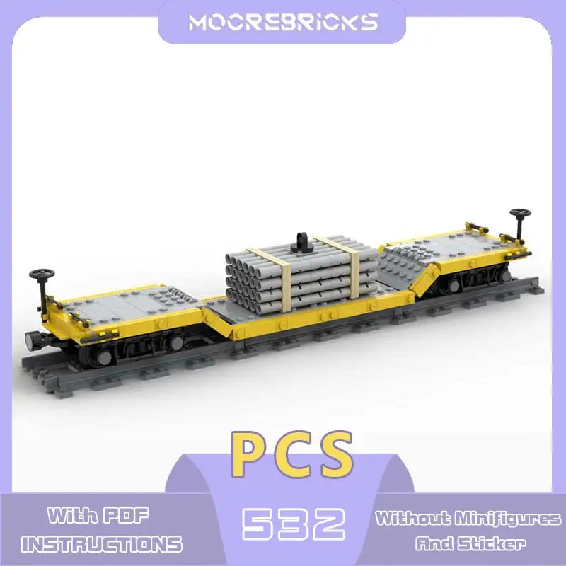 

Popular Center Drop Train Car Model Bricks MOC-46691 Railway Freight Transport Vehicle Building Blocks Ultimate Collection Toy