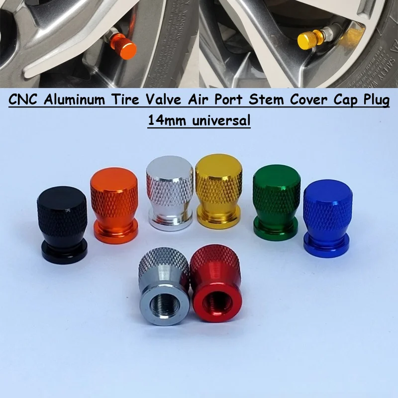 

Motorcycle Accessories CNC Aluminum Tire Valve Air Port Stem Cover Cap Plug For 14mm Universal Motorcycle Modification