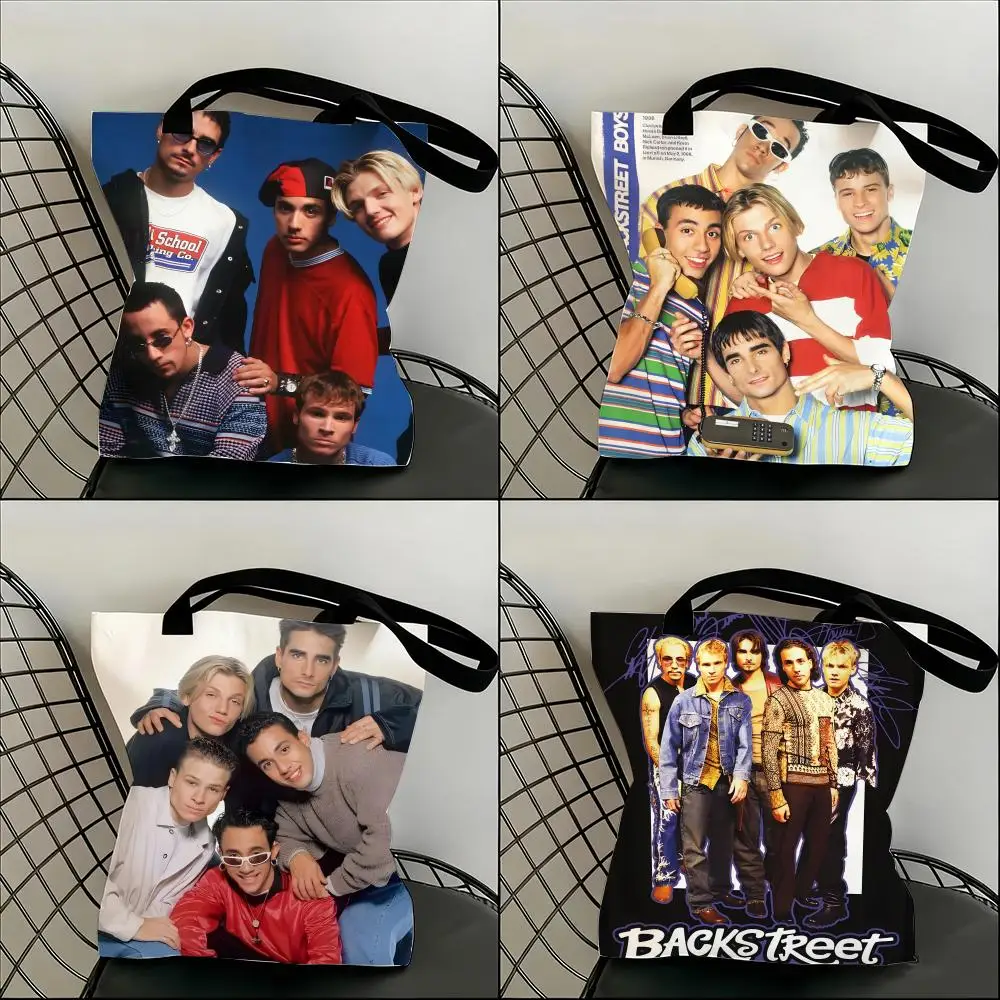 حقائب تخزين كلاسيكية للأولاد من مجموعة B-Backstreet، حقيبة كتف قماشية خفيفة الوزن للمتسوقين عصرية صديقة للبيئة متعددة الاستخدام مع سعة كبيرة #1