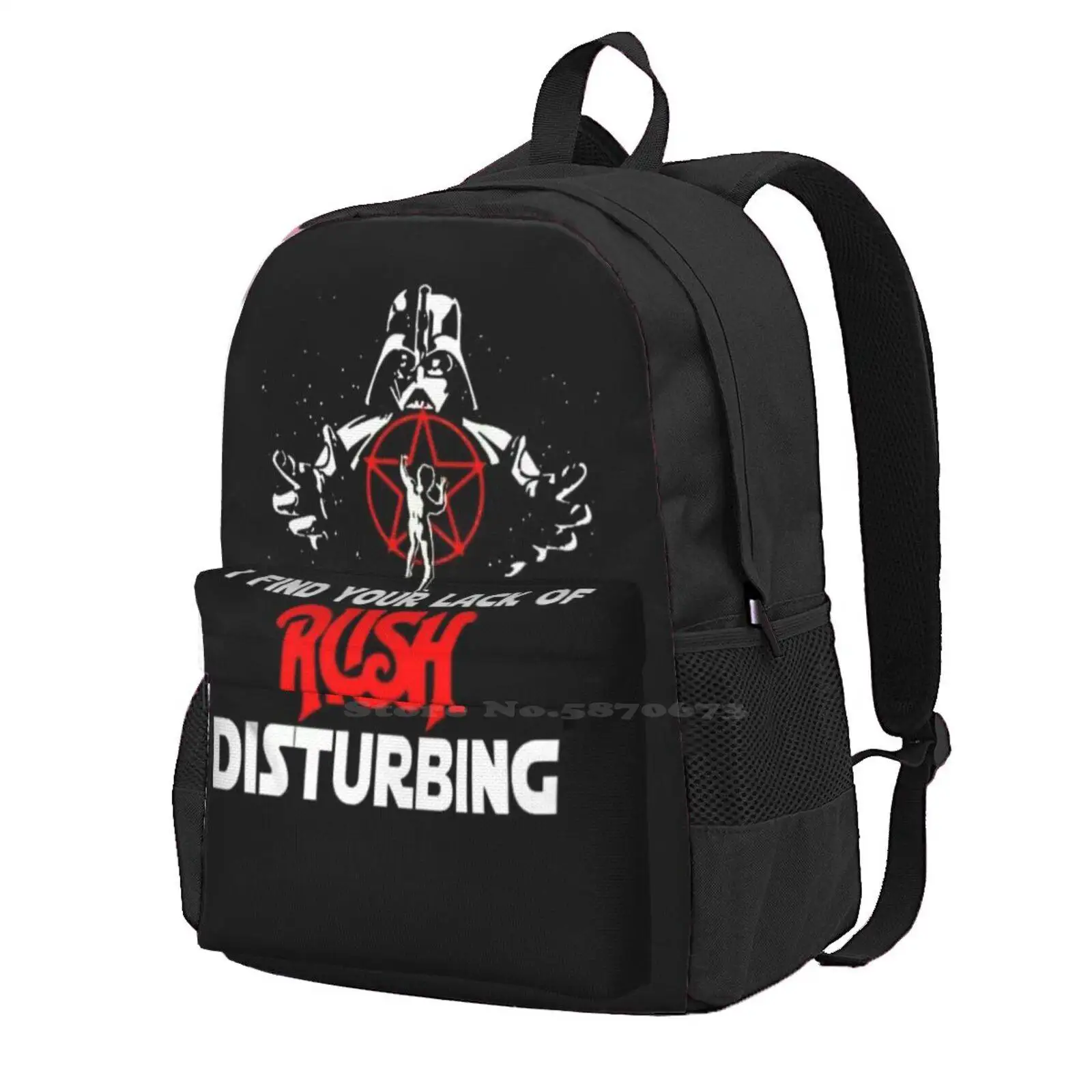 I Find Your Lack Of Rush Disturbing , Rush Lovers , School Bags Travel Laptop Backpack I Find Your Lack Of Rush Disturbing Rush