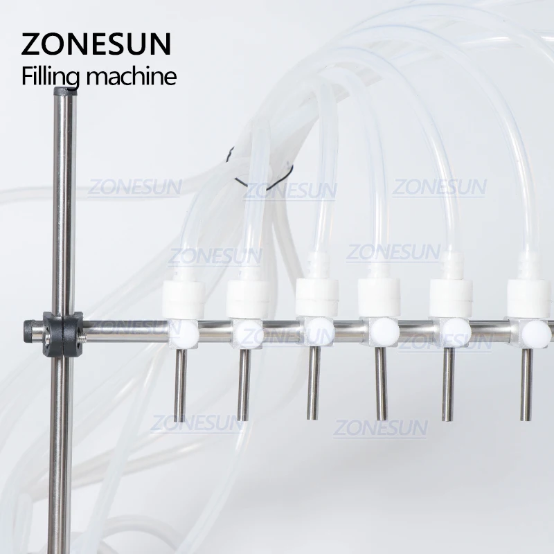 ZONESUN ZS-YTPP10B 10 Heads Perfume Vial Liquid Filling Machine Peristaltic Pump Filler 50ml Small Bottle Filling Machine