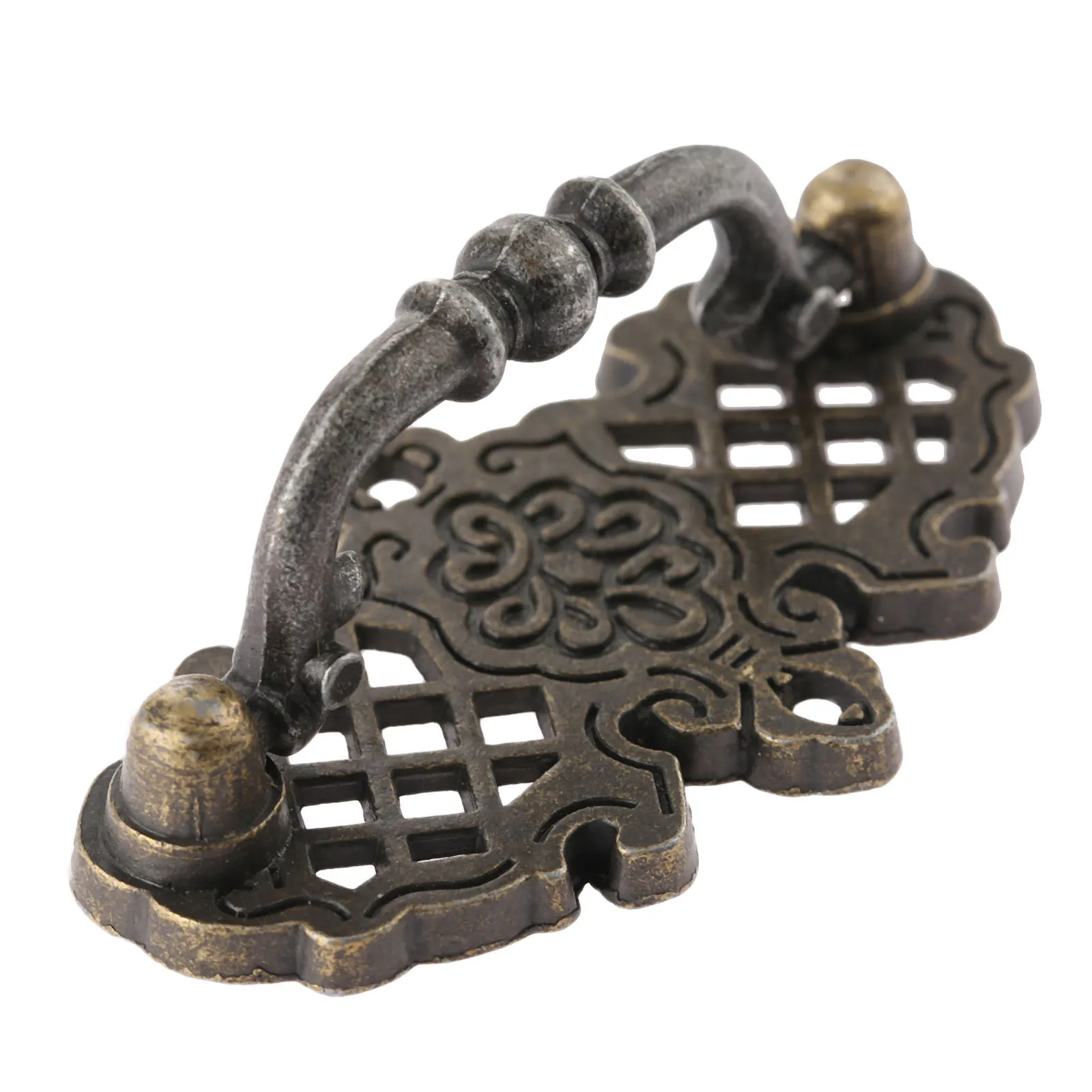 1pc Antique bronze Pull Handle Jewelry Wood Box Vintage Drawer Cabinet Knobs Furniture Handles Kitchen Cupboard Pull 67x38mm