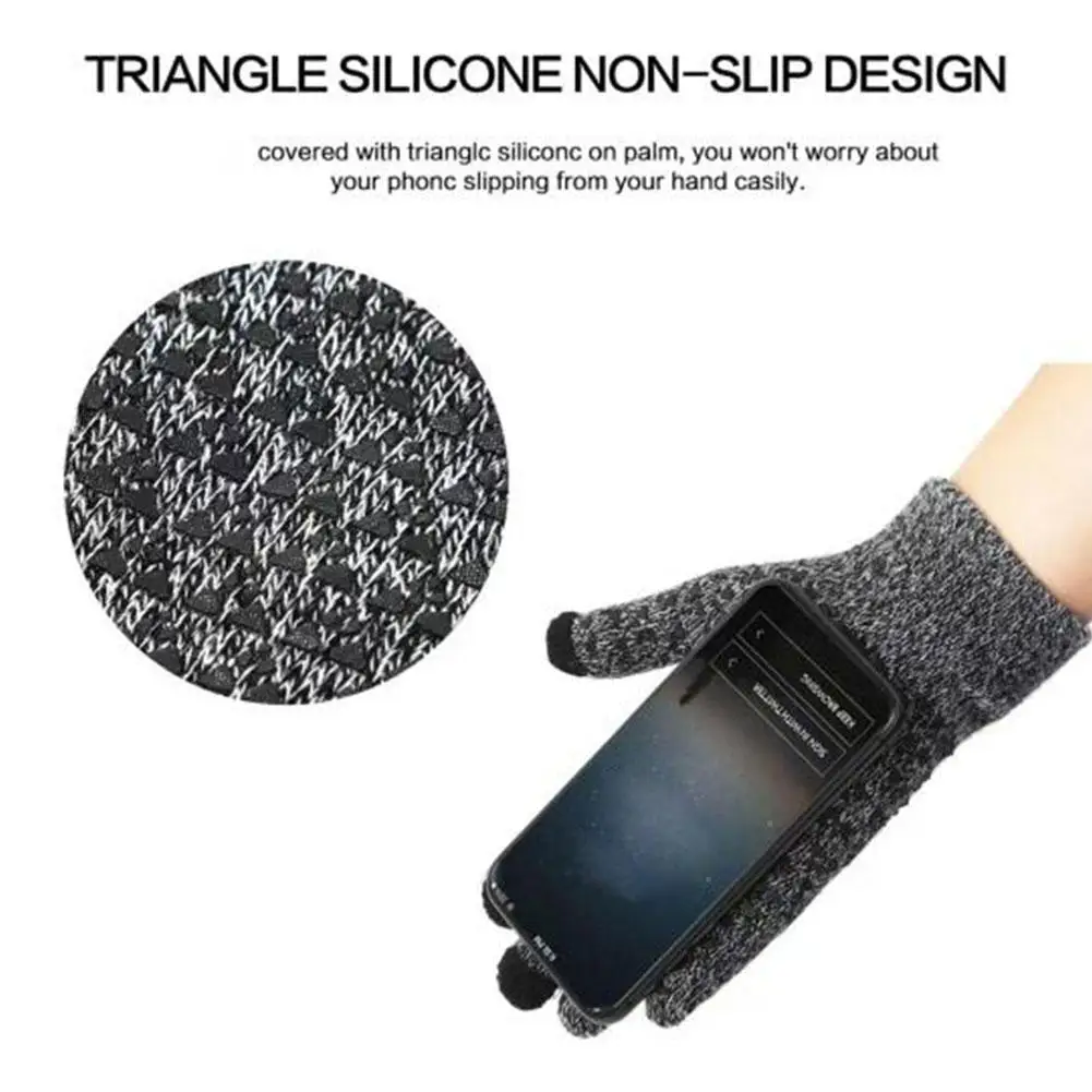 

Уличные велосипедные перчатки для вождения, женские и мужские теплые зимние теплые перчатки, перчатки с полным пальцем, шерстяные перчатки для экрана, сенсорные, холодные, шерстяные, вязаные O8Q9