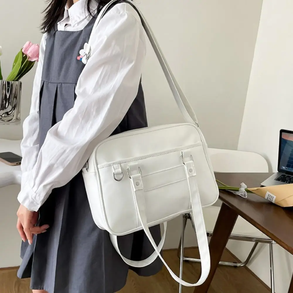 Sac à Main Rétro en Cuir PU Uniforme JK, Itabag, à Bandoulière de Grande Capacité, Style Preppy