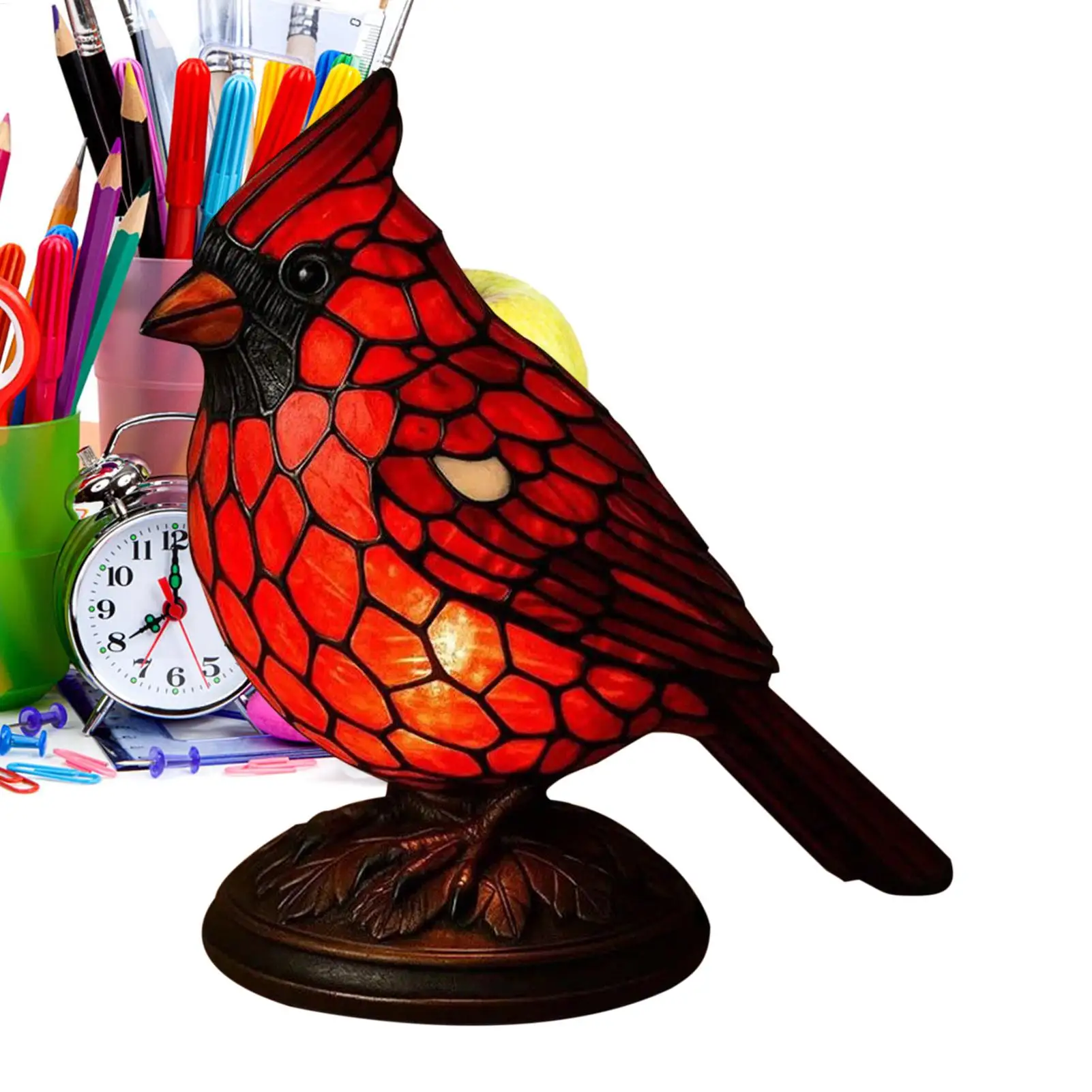 

Настольная лампа с изображением птицы, милый полимерный ночник на батарейках, прикроватный декор, стол для спальни, общежития, домашний офис, рождественские украшения, подарки