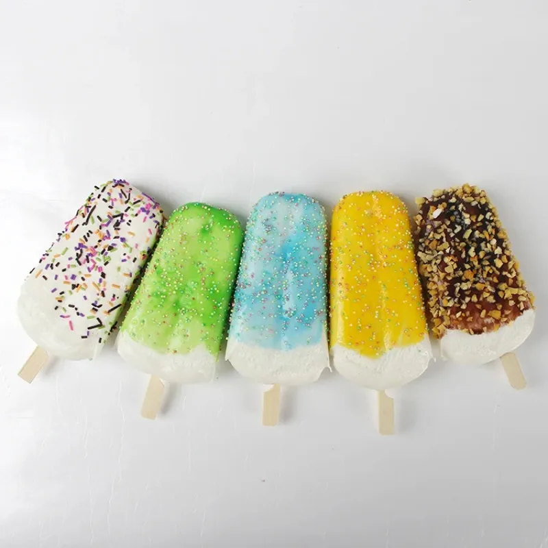 11*5CM 6 Color Kids Artificial Ice Cream Squishy Toys Cute Charm simulation Foods Decor Children\'s creativity Photographic props