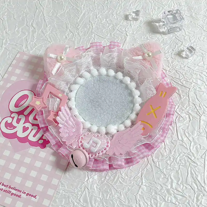 Luxury Badge Holder Quadratic Element Anime Cosplay Ita Bags Decorations Lace Ribbon Badge Rosette Lolita Accessories