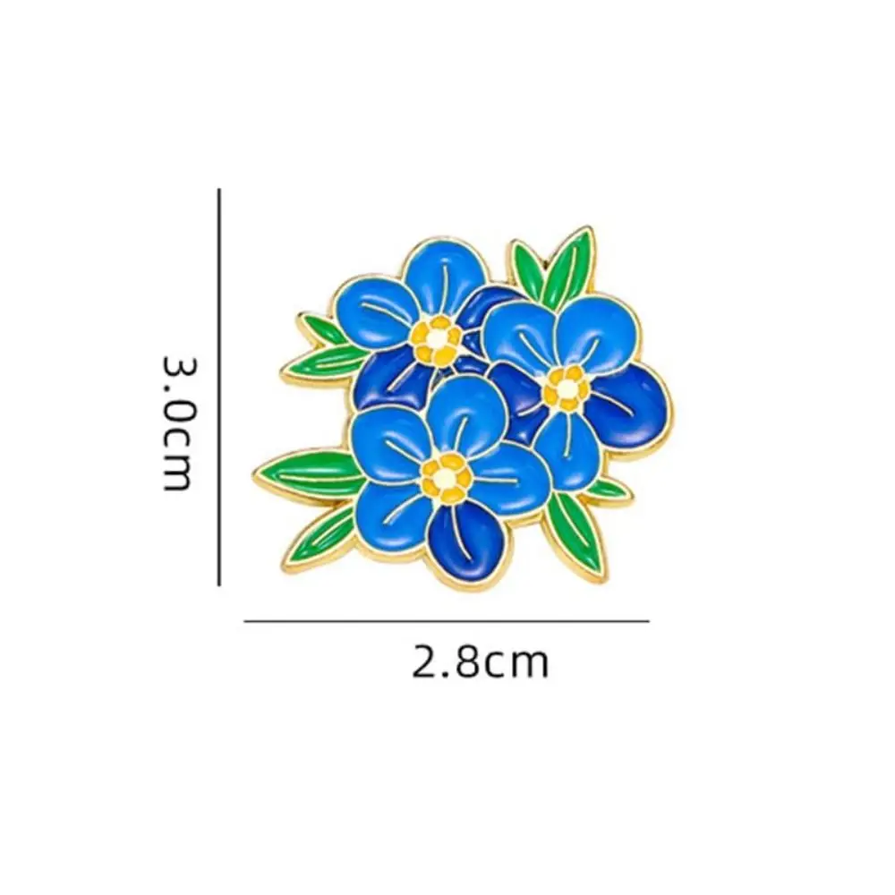 الأزياء الأزرق زهرة زهرة المينا بروش الفاوانيا الاكسسوارات الإبداعية شخصية بروش زهرة اللغة سلسلة شارة للنساء